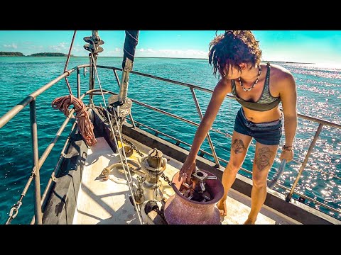 Anchoring DANGEROUSLY tied to a ROCK, at REEF in Solomon Islands" (Expedition Drenched S1 Ep.71)