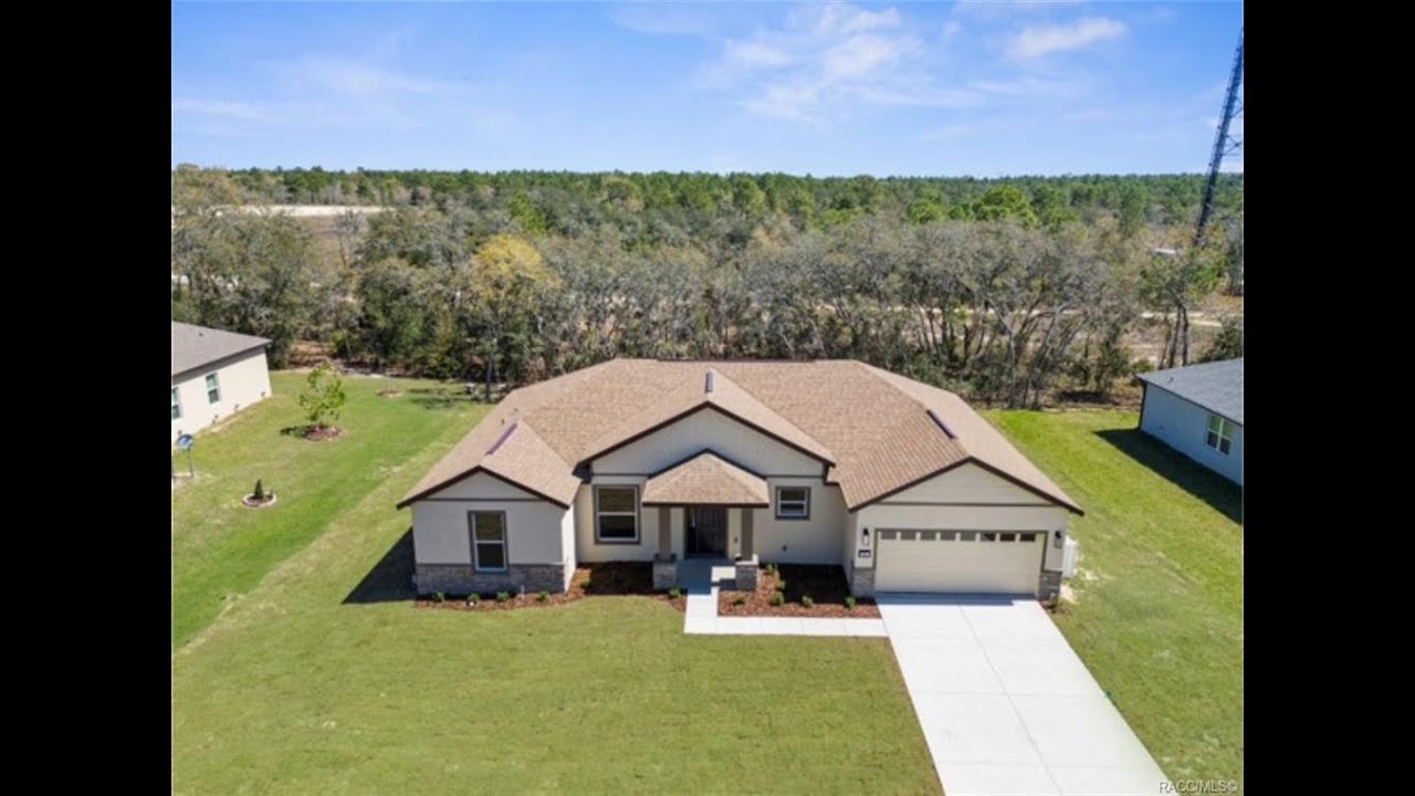 Cinematic tour: Price Reduced! Homosassa Florida New Construction Home in Sugarmill Woods MLS#842921