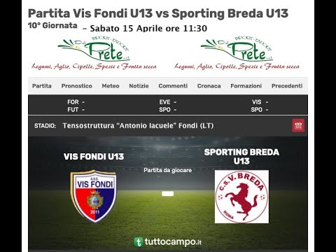 10° giornata di campionato Calcio a 5 Femminile Under 13 ⚽️🇮🇹👉 Vis Fondi VS  Sporting Breda  ⚽️🇮🇹