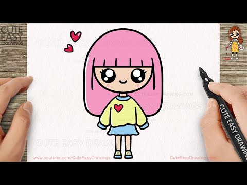 How to Draw a Cute Little Girl, Easy Drawings