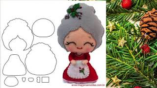 Todos los moldes que necesitas para hacer adornos navideños de fieltro