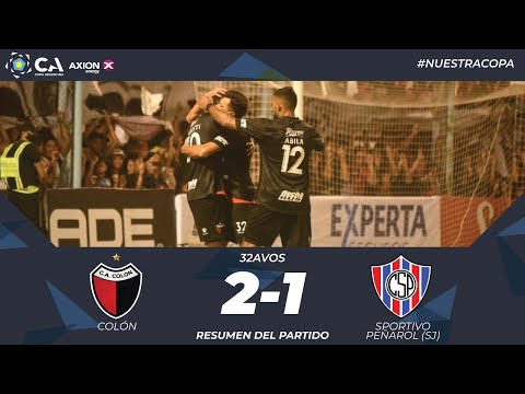32avos: Colón (SF) 2 - Sportivo Peñarol (SJ) 1