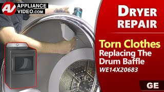 Dryer Torn & Tearing Clothes — Drum Baffle Issues: Diagnostic & Repair by Factory Technician