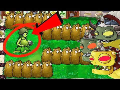 Plants vs Zombies Hack - 1 Pea queen vs Tall Nut vs All Zombie vs 9 Dr.zomboss