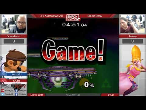 CFL Smackdown 217 Melee - SilenceGhost (Dr. Mario) vs Arhkma (Zelda) - Round Robin