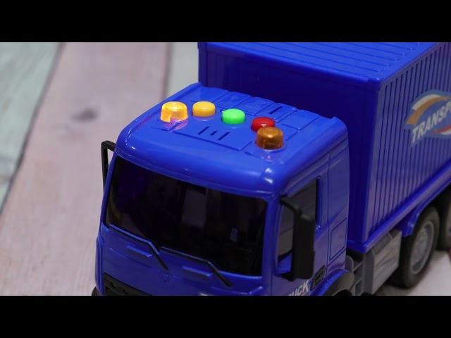 Грузовик CITY TRUCK инерционный световые звуковые эффекты 1:18  - видео