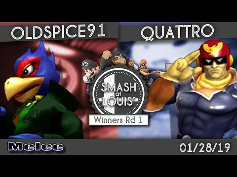 OldSpice91 (Falco, Marth) vs. Quattro (Falcon) - Winners Rd 1 - Smash @ Louis' #1