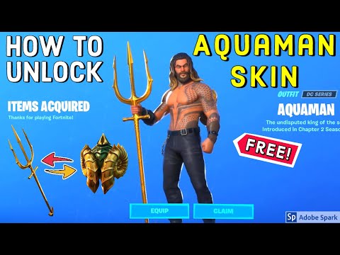 How To Unlock Aquaman Skin for Free / Aquaman Trident & Back Bling Free in Fortnite Season 3
