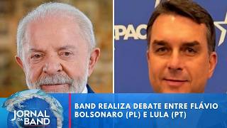Band realiza debate entre Flávio Bolsonaro (PL) e Lula (PT) | Jornal da Band