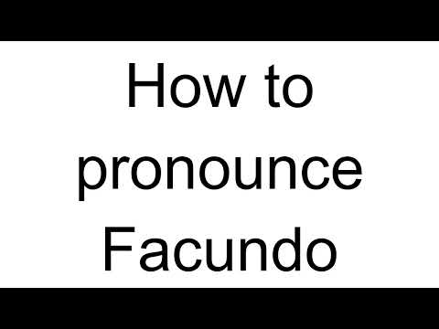 How to Pronounce Facundo (Spanish)