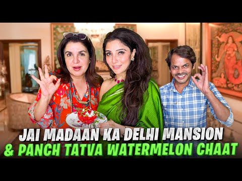 Jai Madaan Ki Astrology Talks & Panch-Tatva Watermelon Chaat At Her Delhi Mansion! @FarahKhanK