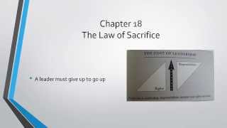 Book Report The 21 Irrefutable Laws of Leadership
