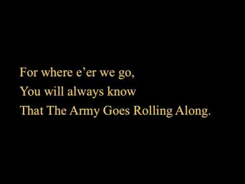 The Army Goes Rolling Along- Lyrics
