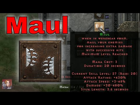 D2R Skills & Abilities - Maul, Shapeshifting (Druid)