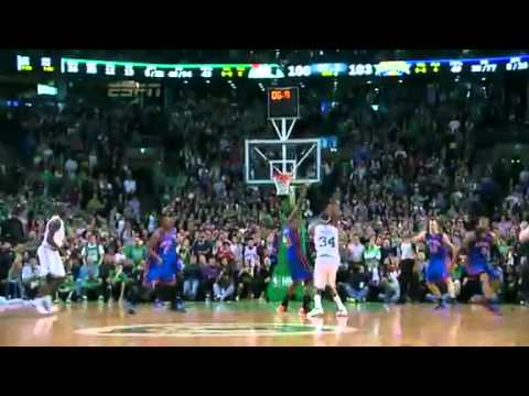 Paul Pierce Big three to tie the game vs. Knicks 3/4/2012