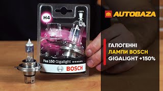 Bosch P43t GIGALIGHT PLUS 150 H4 60/55W 12V (1 987 301 430) - відео 1