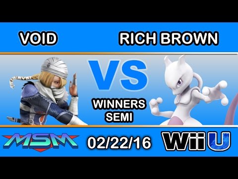 MSM 38 - 2GG | VoiD (Sheik) Vs. Rich Brown (Mewtwo) Winners Semi - Smash Wii U