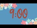 9 Minute Spring Flower Classroom Timer (No Music, Fun Synth Alarm at End)