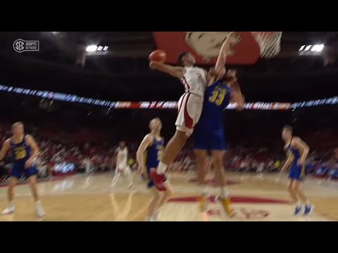 Arkansas Sophomore Trevon Brazile Submits In His Bid For 'Dunk of the Year' Last Night