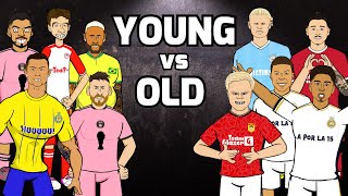 ⚽️OLD FOOTBALLERS vs YOUNG FOOTBALLERS⚽️ (Feat Ronaldo Haaland Messi Mbappe Nunez Frontmen 7.2)