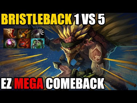 Bristleback Octarine & Heart build  - 1vs5 Easy Mega Comeback Dota 2