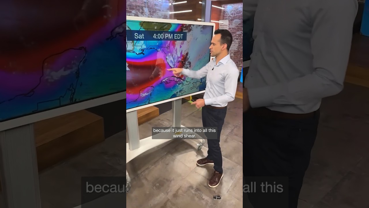 How wind shear will keep Gulf disturbance from becoming a serious threat to Florida | #shorts