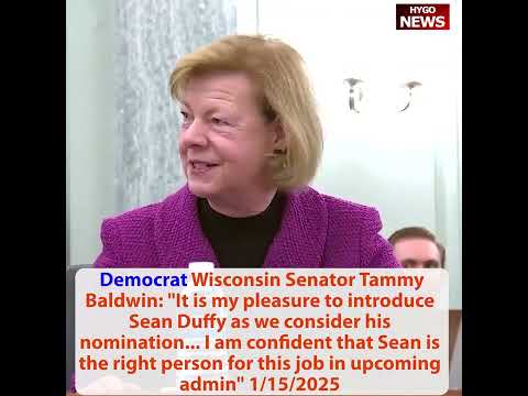 Both Democrat Tammy Baldwin & Republican Senators introduce Sec of Transportation Sean Duffy