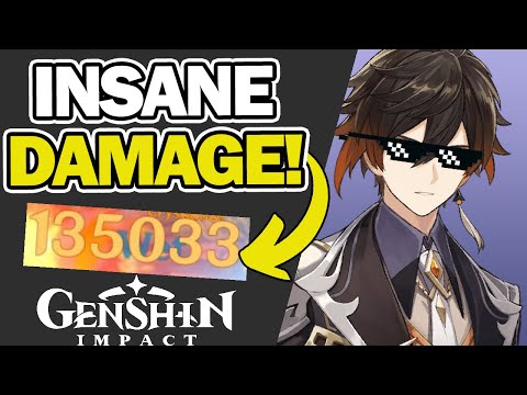 ZHONGLI BURST SUPPORT BUILD (CRAZY DAMAGE) | Genshin Impact