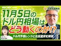 【11月5日 火 fx・為替展望】岡三証券・武部力也氏のドル円予想レンジ／雇用統計通過、米金利は低下傾向／トランプトレード巻き戻しの円高／暴力的な米大統領選挙／注目は豪ドル・ブロック総裁金利据え置くか