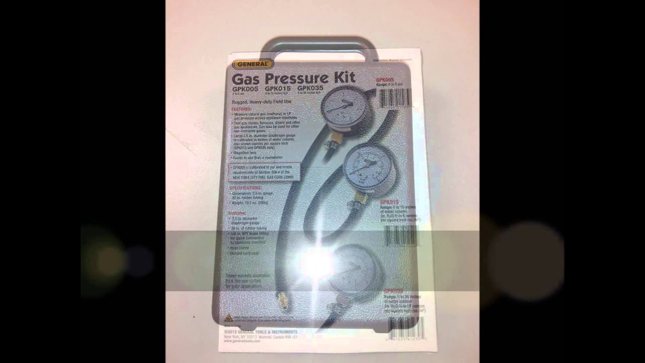 General Tools GPK035 Analog Gas Pressure Kit