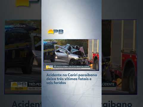 3 pessoas morreram e outras seis ficaram feridas em um grave acidente na BR-412, no Cariri da PB