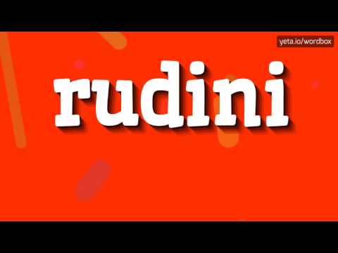 RUDINI - HOW TO PRONOUNCE IT?
