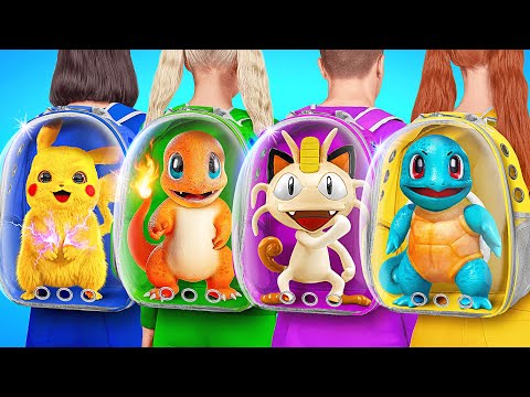 Pokémon en la Vida Real! Cómo colar Pokémon a la Escuela por Multi DO Challenge