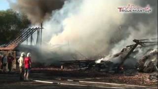 preview picture of video 'Grudziądz: Pożar Stodoły w Kłódce'