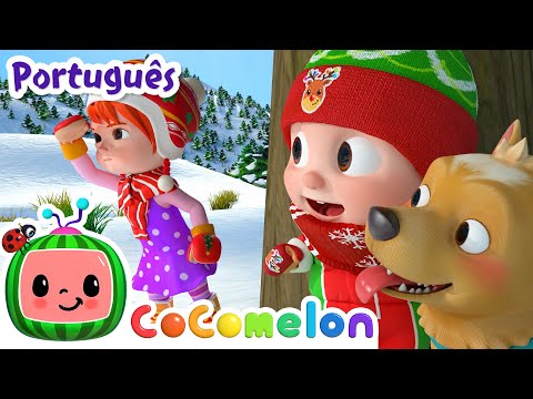 Capa de Esconde-Esconde na Neve! | Cocomelon em Português | Músicas Infantis e Desenhos Animados de Natal