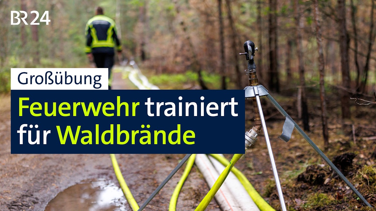 Großübung: Feuerwehr trainiert für Waldbrände | BR24