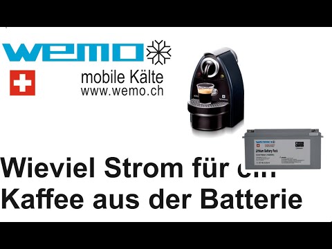 LiFePO4 100Ah und Kaffemaschine Kapseln und Wechselrichter 1500 Watt