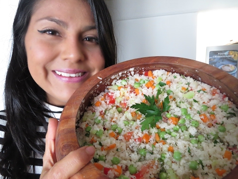 Arroz de jicama/ Receta Crudivegana