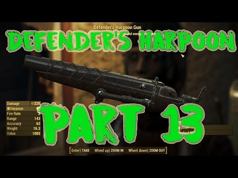 Fallout 4 Far Harbor DLC Walkthrough Part 13 - HULL BREACH 3 | DEFENDER'S HARPOON GUN (PC Ultra)