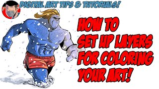 How to Set up Layers for Coloring Art (Clip Studio Paint & Photoshop) -- TIPS/TUTORIAL