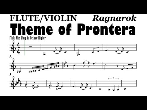 Theme of Prontera Ragnarok Flute Violin Sheet Music Backing Track Play Along Partitura