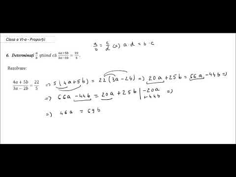 Clasa a VI-a - Proportii - ex. 6 - determinarea raportului a doua numere