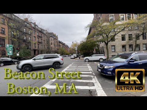 Walking Tour of Beacon Hill on a cloudy morning | 4K Ultra HD 60fps & Ultra-wide Lens