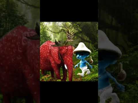 Gato Smurf 🐱🍄🟦 vs Elefante Morango 🍓 vs Coruja Abacaxi 🍍#indoali
