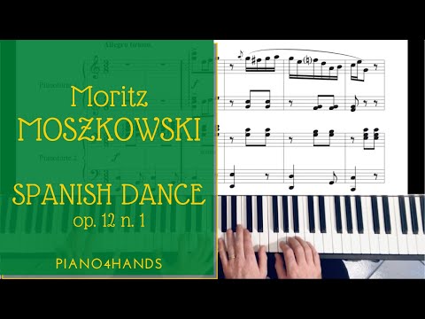 M. Moszkowski - Spanish Dance op. 12 n. 1 for Piano four hands (score)