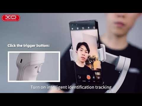 XO SS17 Anti Shake Intelligent Face Clap Hand Holding Pan Tilt Three Axis Self Shooting Rod