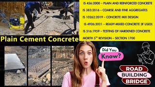 plain cement concrete is code | is code for cement concrete |