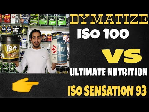 Dymatize iso 100 VS ultimate nutrition iso sensation |  iso sensation 93 | dymatize iso 100 | Video