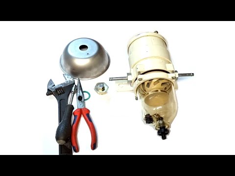 Convert Racor 500FG Fuel filter to 500MA spec by adding a stainless steel shield.
