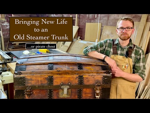 Steamer Trunk Restoration - Hearthside Woodworks - Ep 1